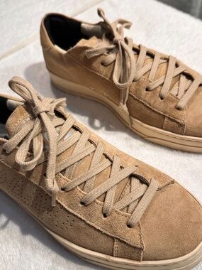 Women's P448 Tan Suede Sneakers